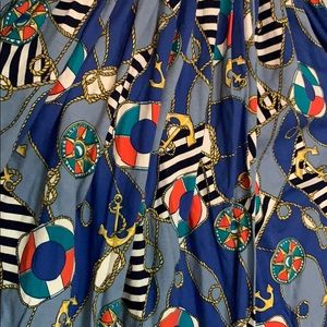 Vintage sailor swing skirt